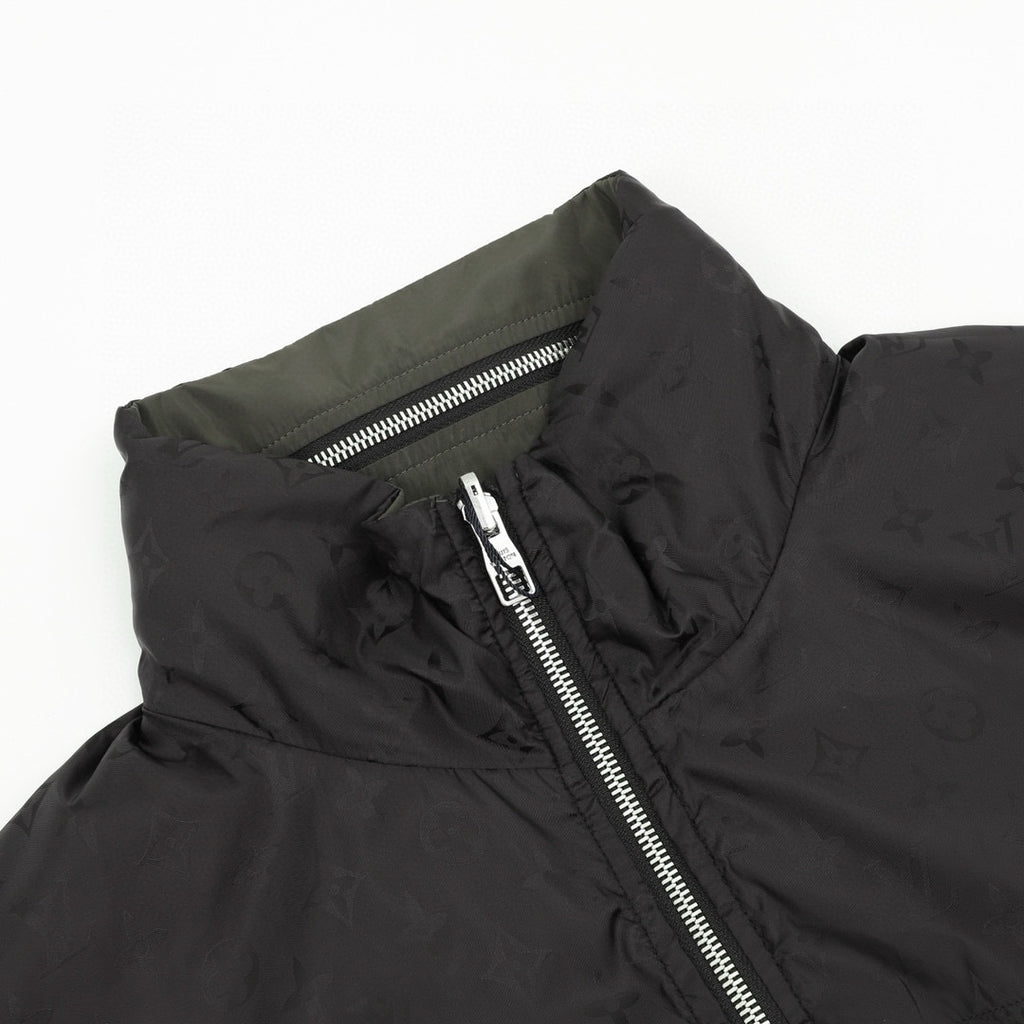 Louis Vuitton 26SS Reversible Olive & Black Zip-Up Blouson Jacket