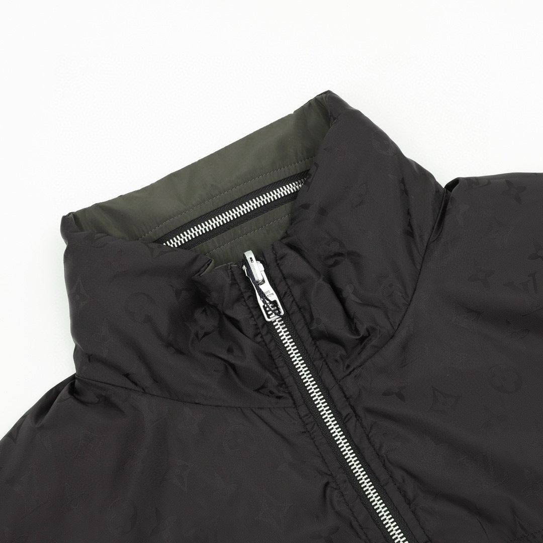 Louis Vuitton 26SS Reversible Olive & Black Zip-Up Blouson Jacket