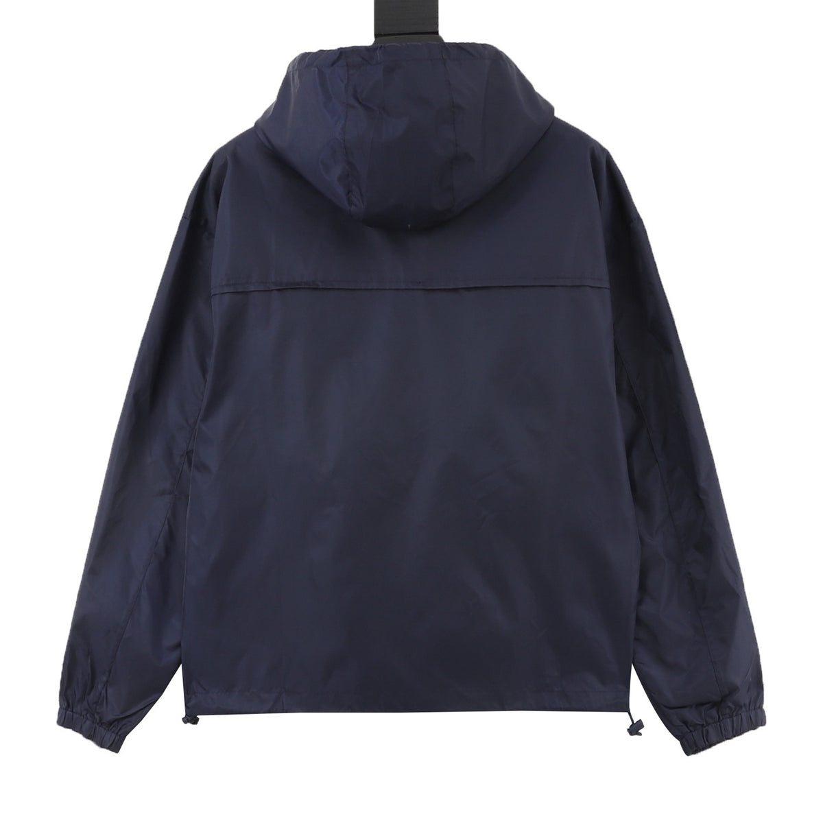 Prada Women's & Men's Navy Triangle Logo Hooded Windbreaker