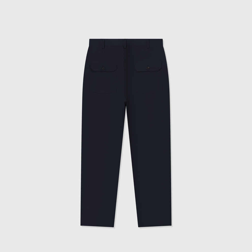 Loro Piana Navy Straight-Leg Wool Trousers | Women's & Men's Styling