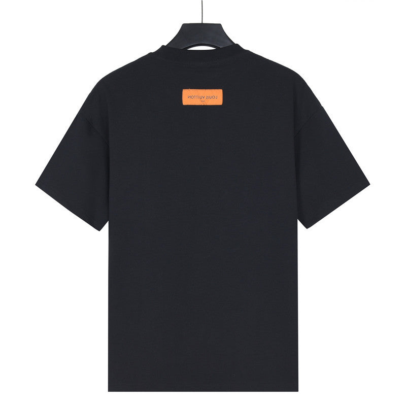 Louis Vuitton Craft Tools LV Embroidered Short-Sleeve T-Shirt in Black