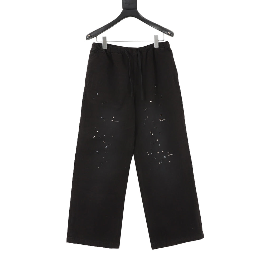 Nike Women's Men's Black Splatter Print Wide-Leg Pants