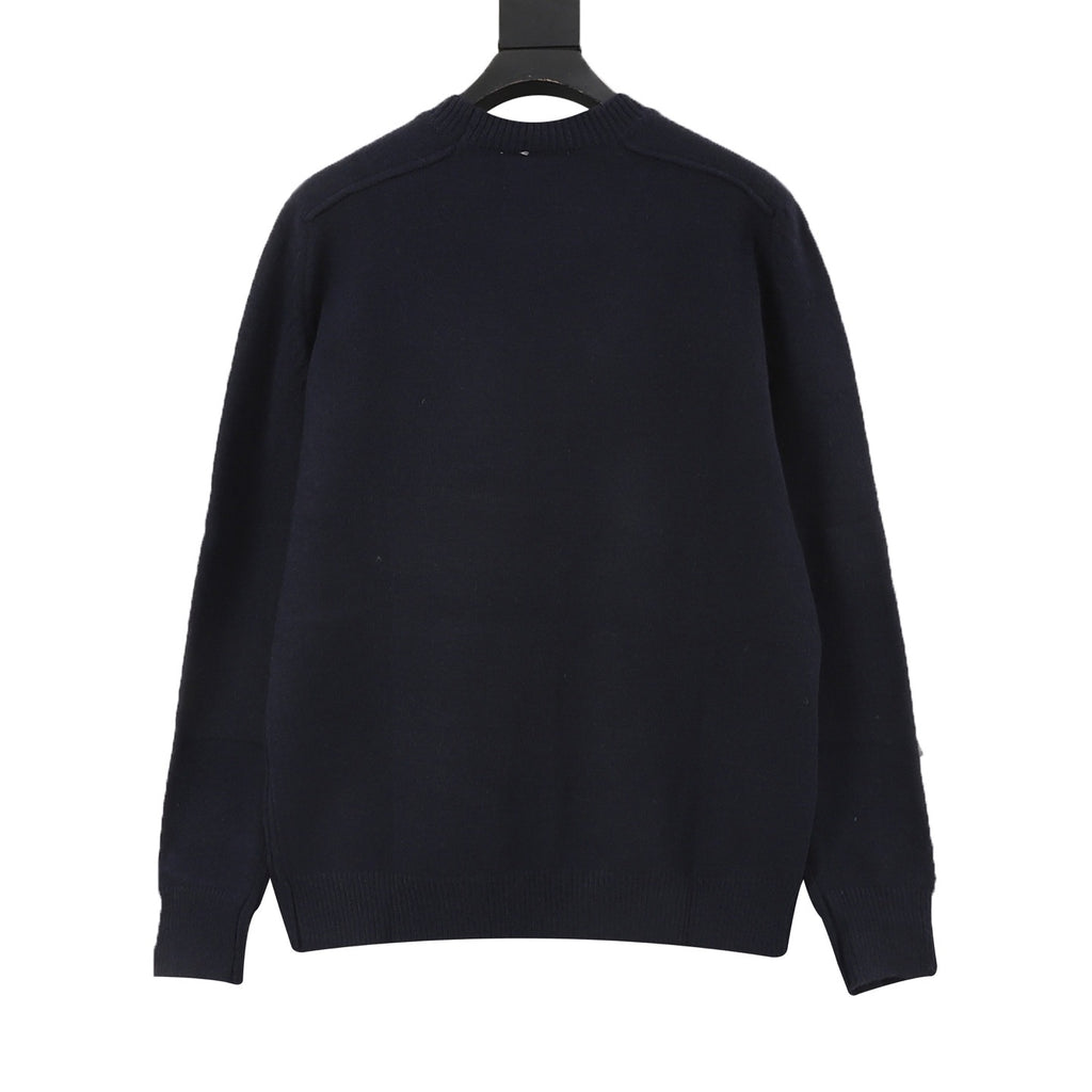 Burberry Women's & Men's Navy Equestrian Knight Patch Crewneck Sweater