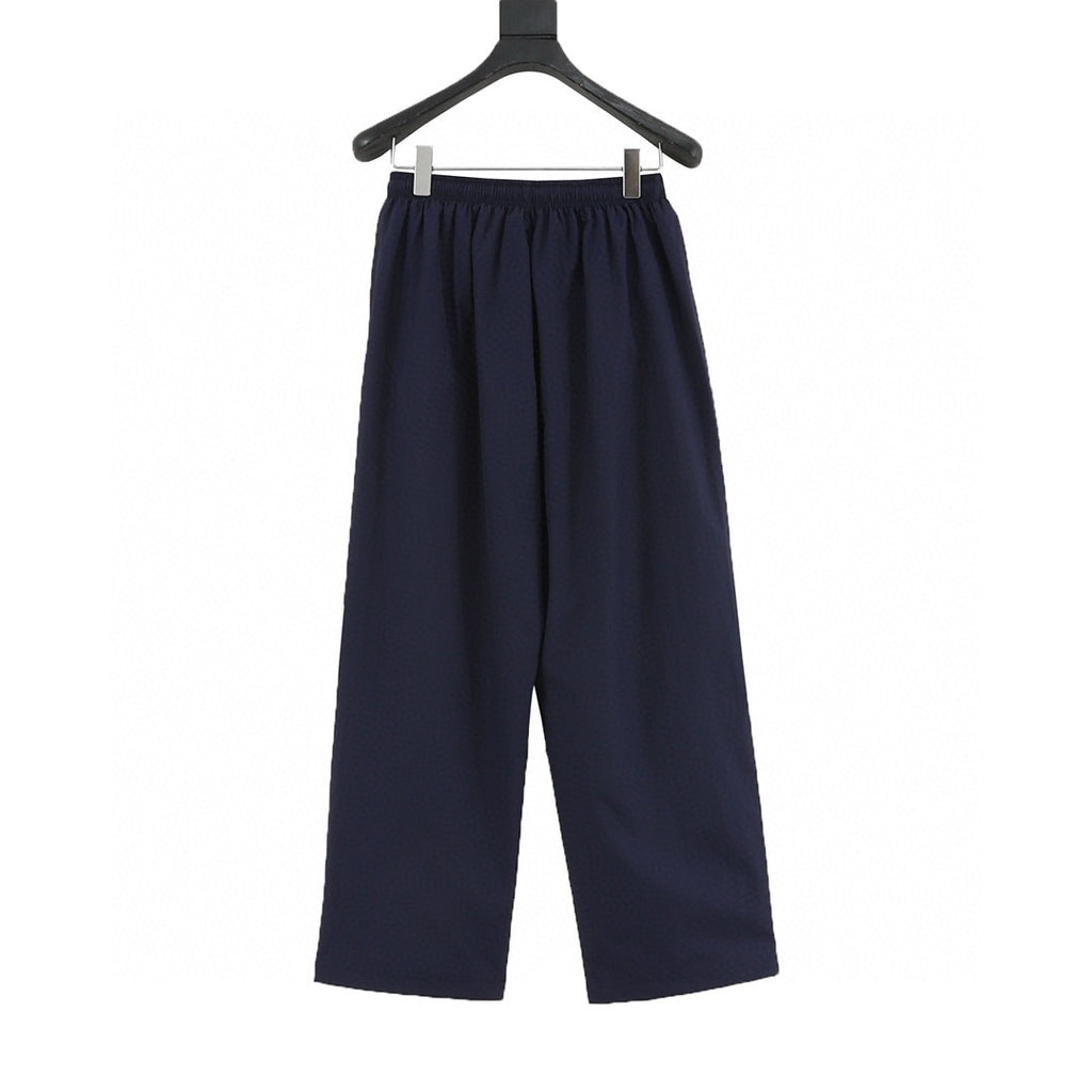 Balenciaga 26SS Sport Logo & Crest Embroidered Wide-Leg Track Pants