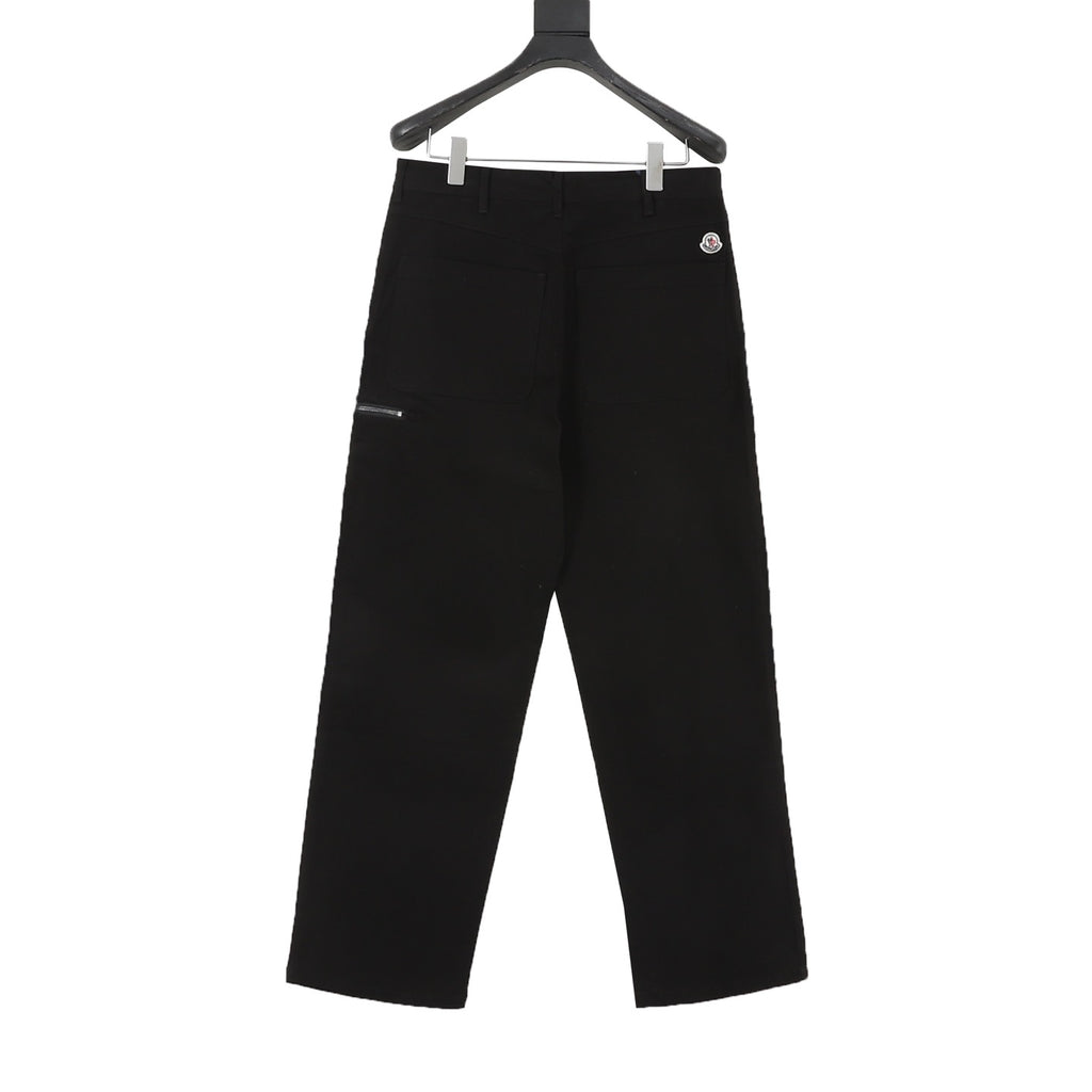 Moncler Women's Men's Black Straight-Leg Pants