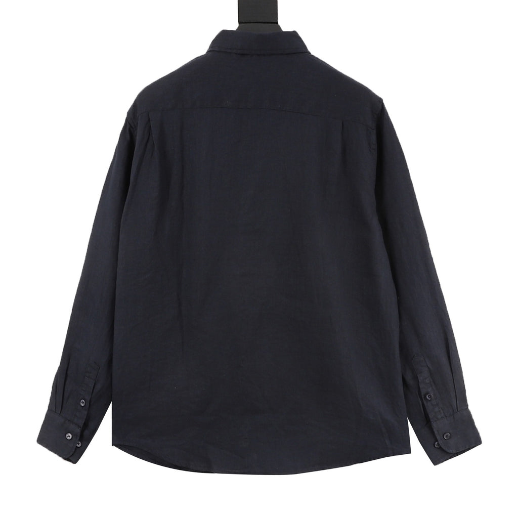 Loro Piana LP Linen Shirt | Dark Brown Breathable Luxury Long Sleeve