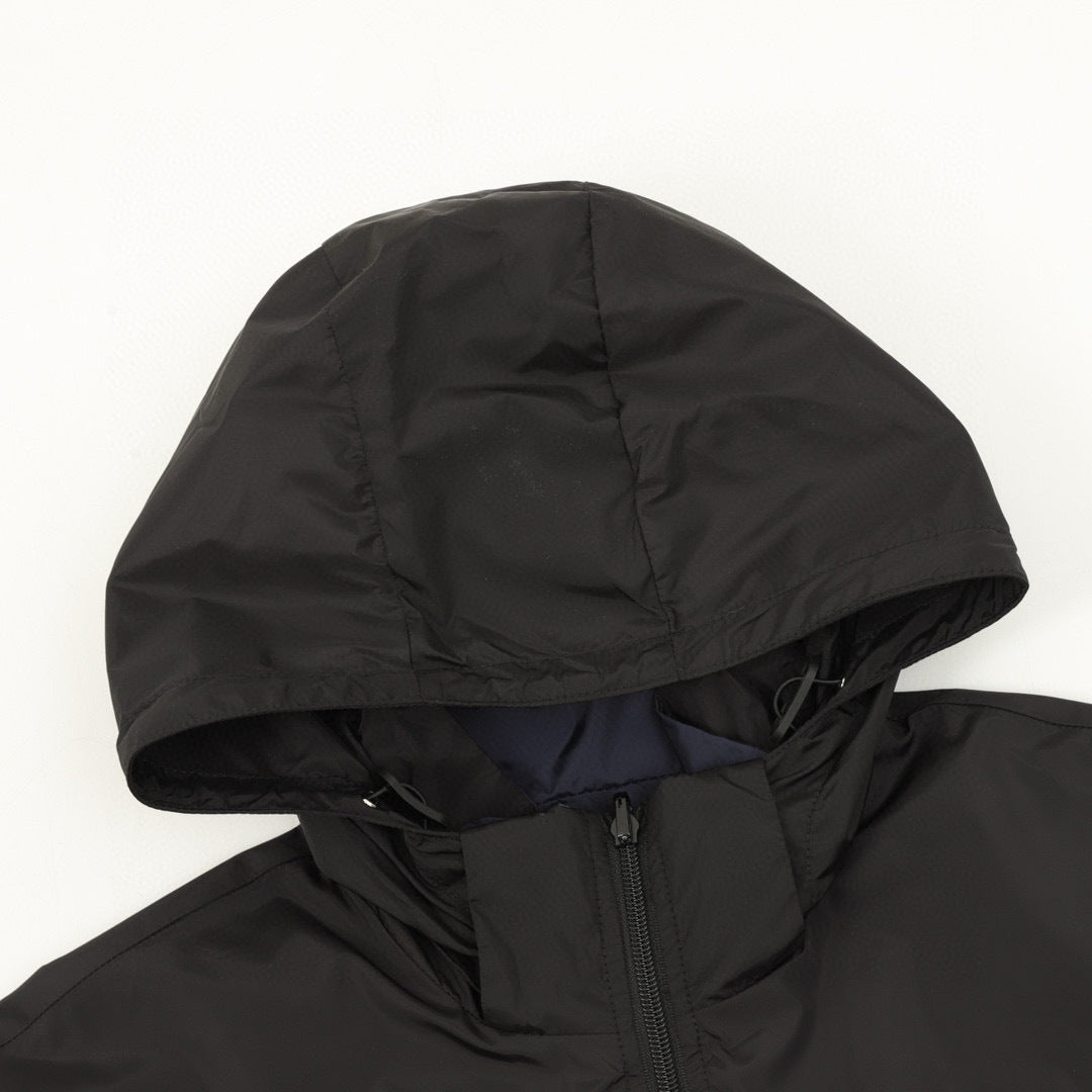 Prada Re-Nylon Triangle Logo Reversible Hooded Jacket