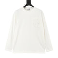 LOEWE Women's & Men's White Anagram Pocket Long-Sleeve T-Shirt