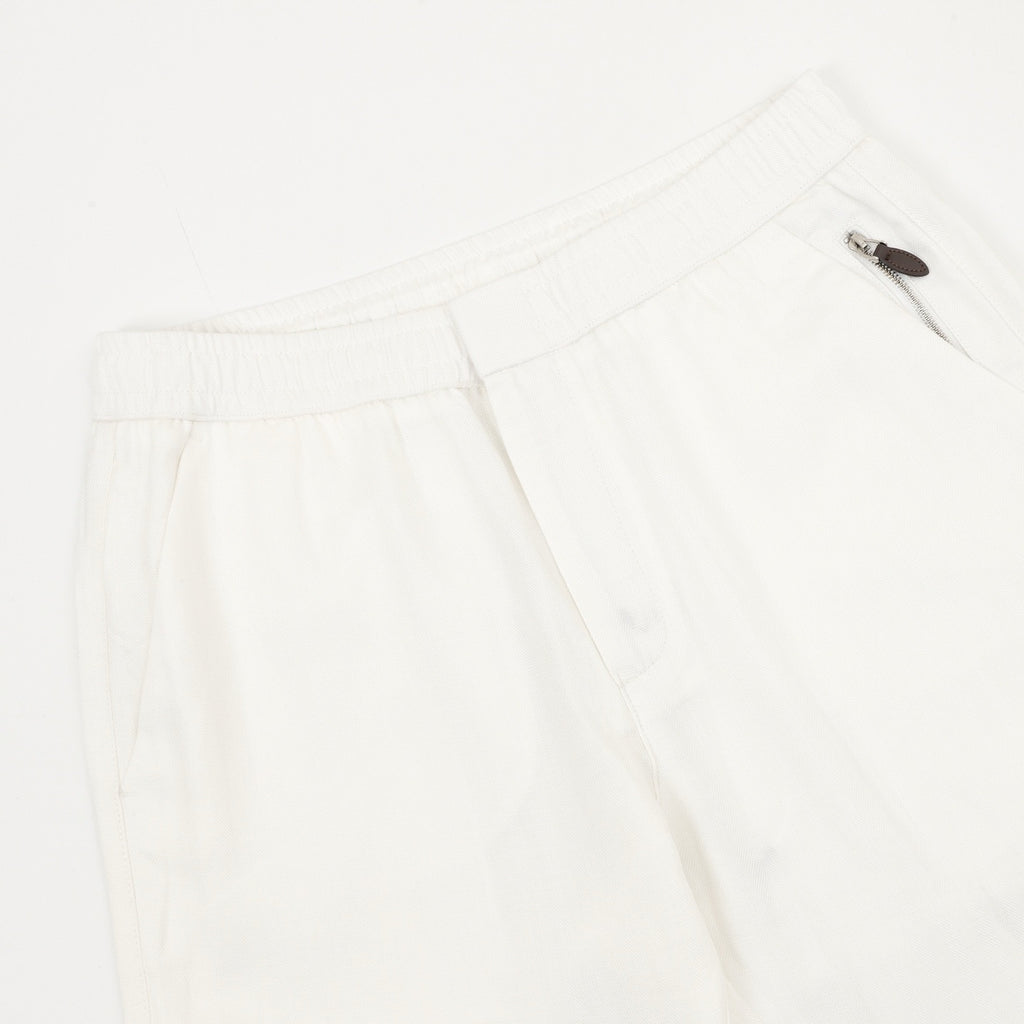 Brunello Cucinelli Drawstring Herringbone Linen Trousers