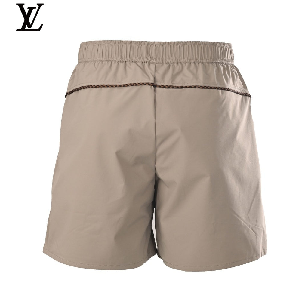 Louis Vuitton Beige Perforated Monogram Elastic Waist Shorts