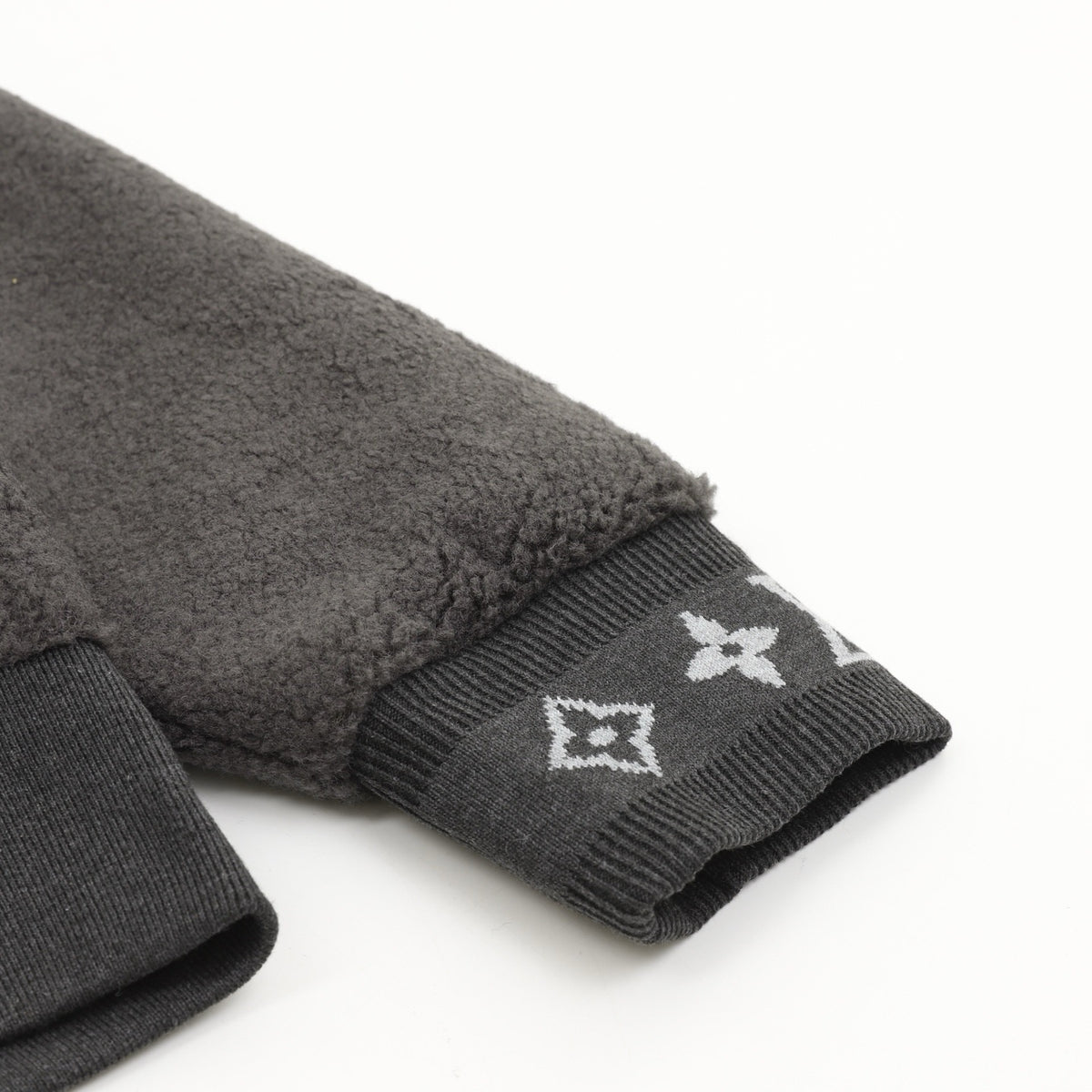 Louis Vuitton Women's & Men's Dark Grey Stand-Collar Full-Zip Fleece Jacket