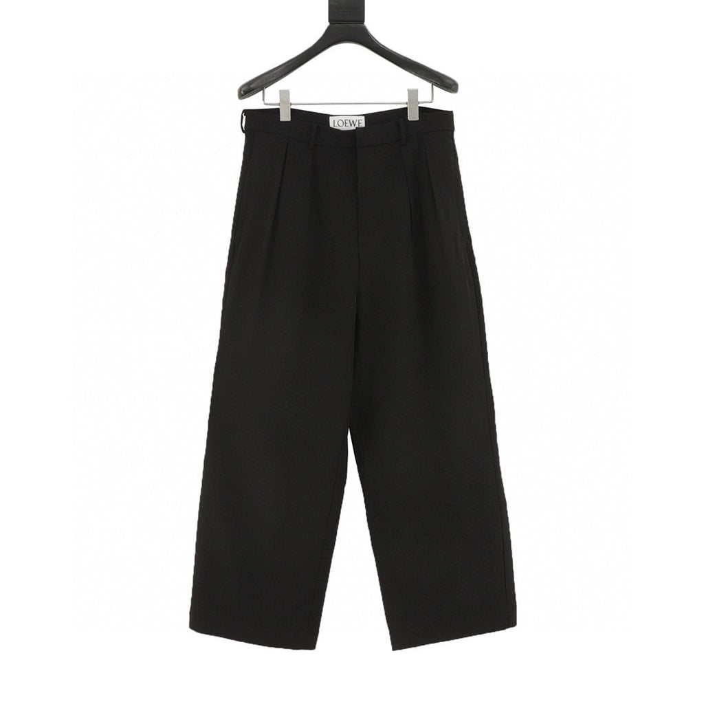 Loewe Logo Label Pleated Wide-Leg Tailored Trousers