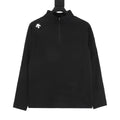 Descente Women's Men's Black Half-Zip Stand-Collar Long-Sleeve Top