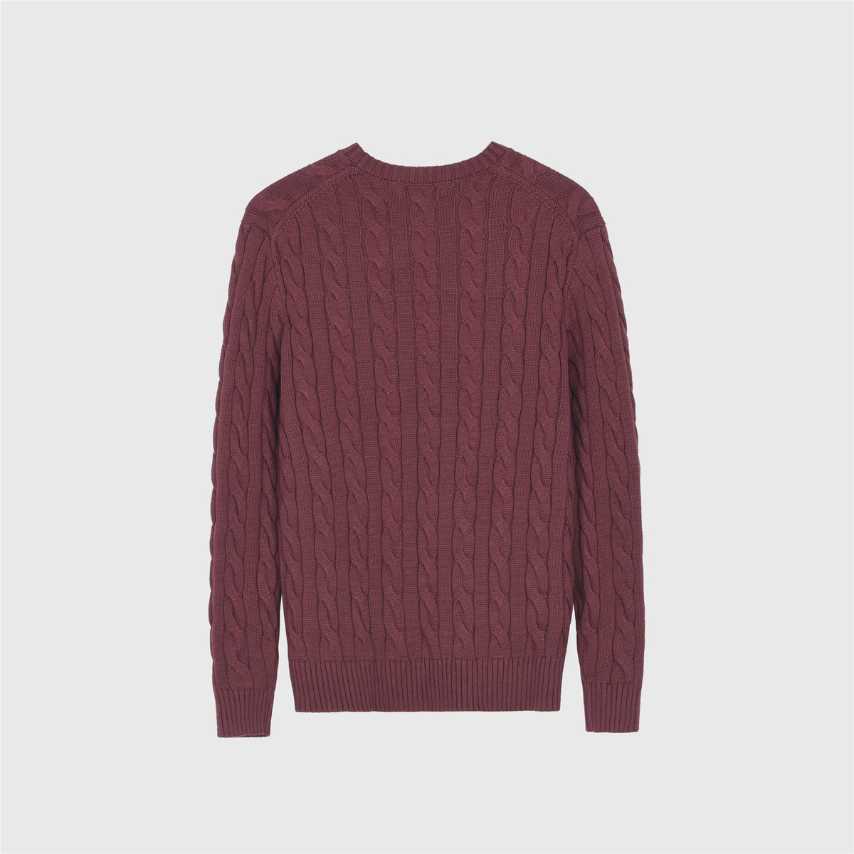 Polo Ralph Lauren Women's Men's Burgundy Cable Knit Crewneck Sweater
