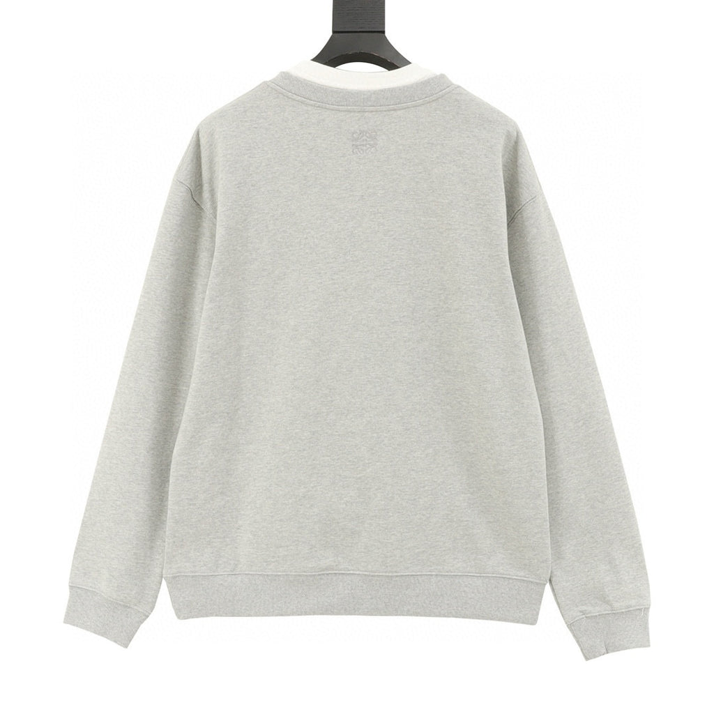 Loewe Collegiate Print Faux Two-Piece Layered Sweatshirt
