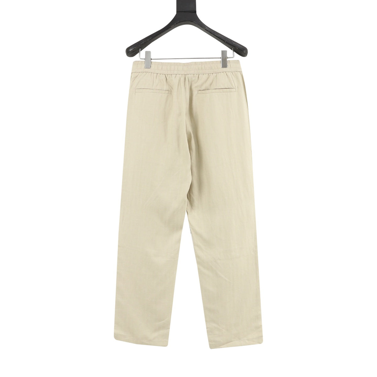 Loewe Women's Men's Beige Elastic-Waist Linen Trousers