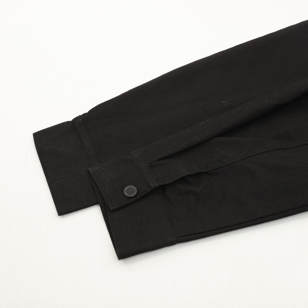 LOEWE Women's & Men's Black Anagram Logo Collared Zip-Up Jacket