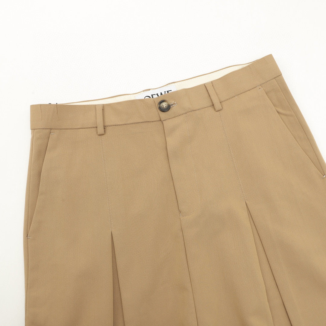 Loewe Deep Pleat Wide-Leg Tailored Trousers