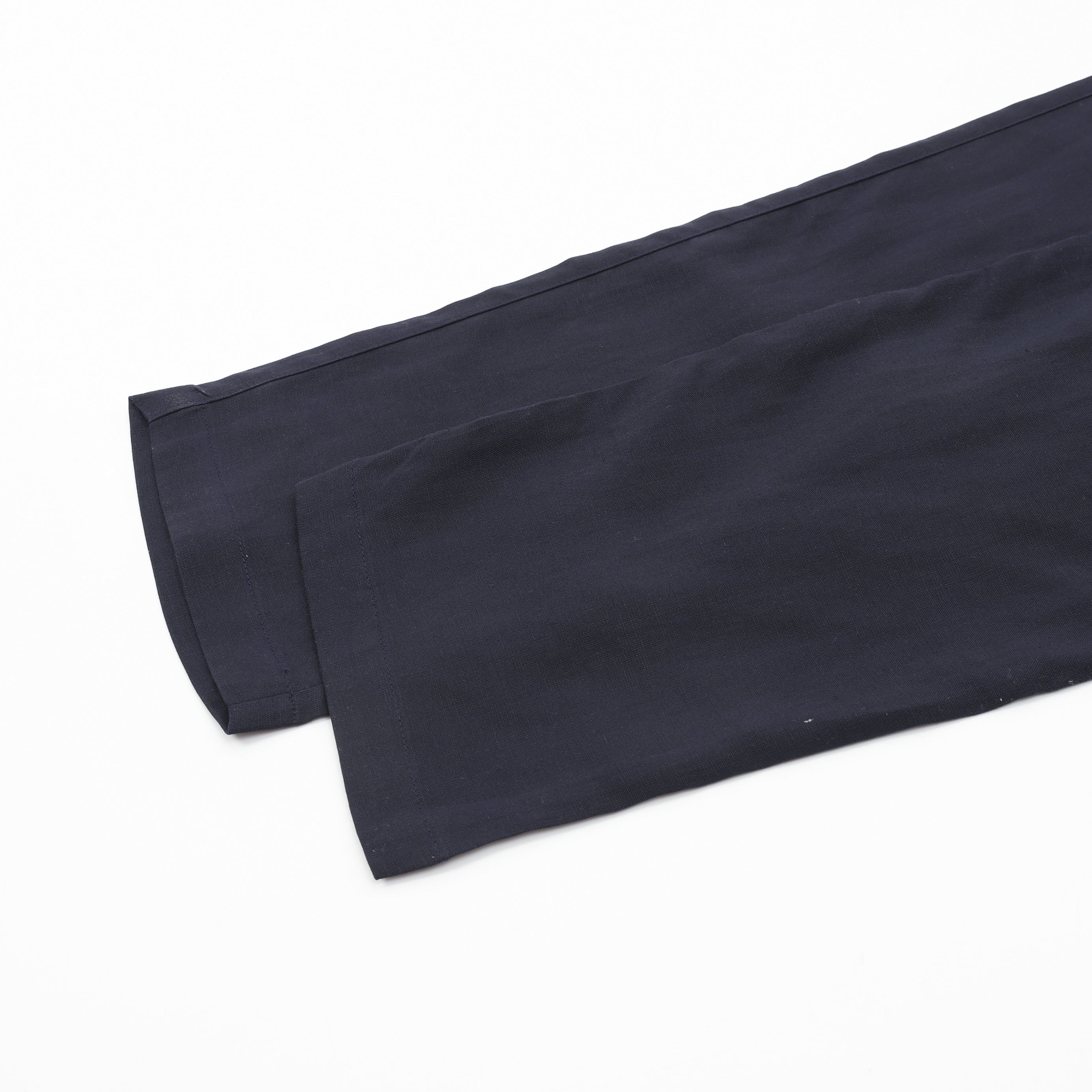 Prada Triangle Logo Linen-Blend Drawstring Wide-Leg Trousers