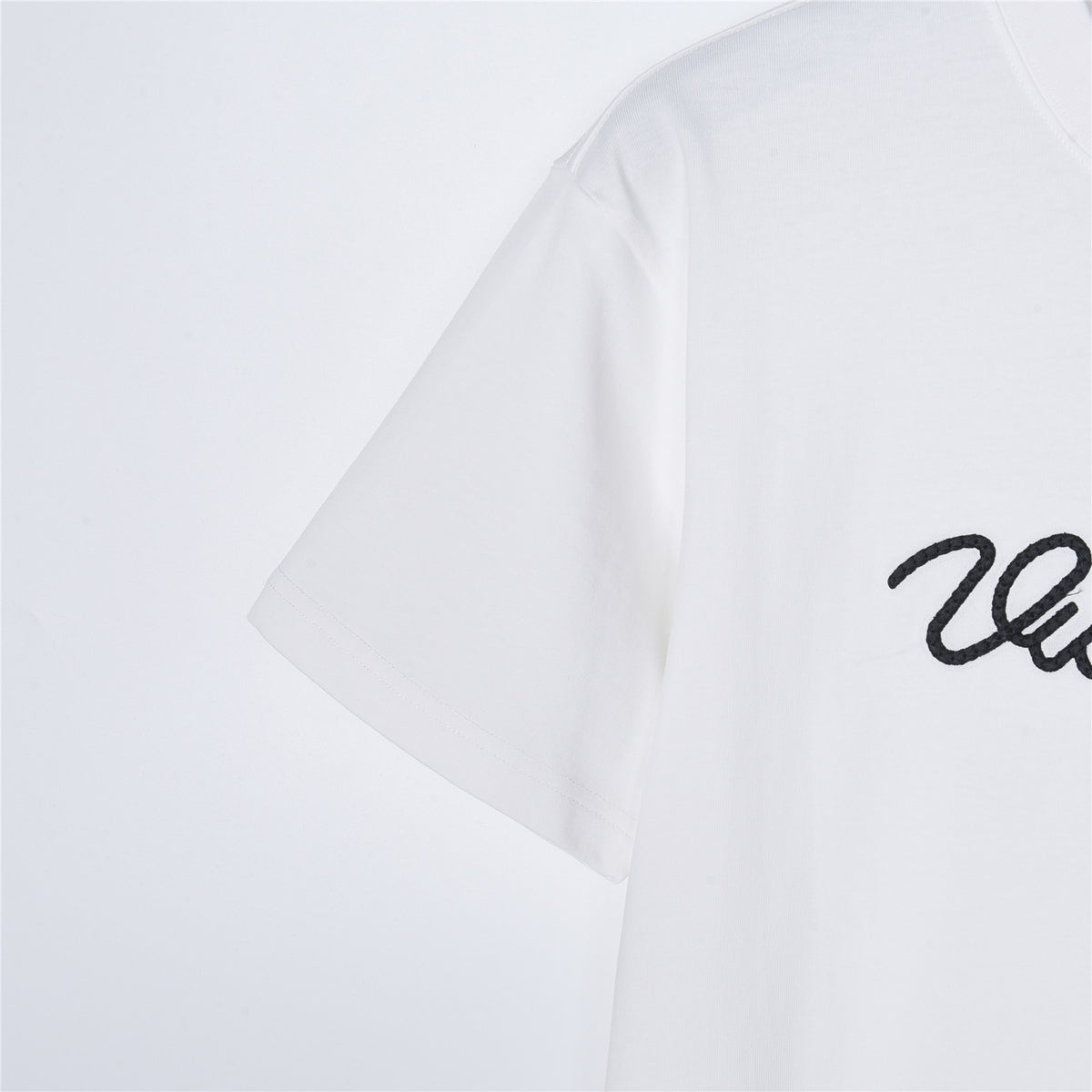 Louis Vuitton Script Vuitton Embroidered Short-Sleeve T-Shirt in White