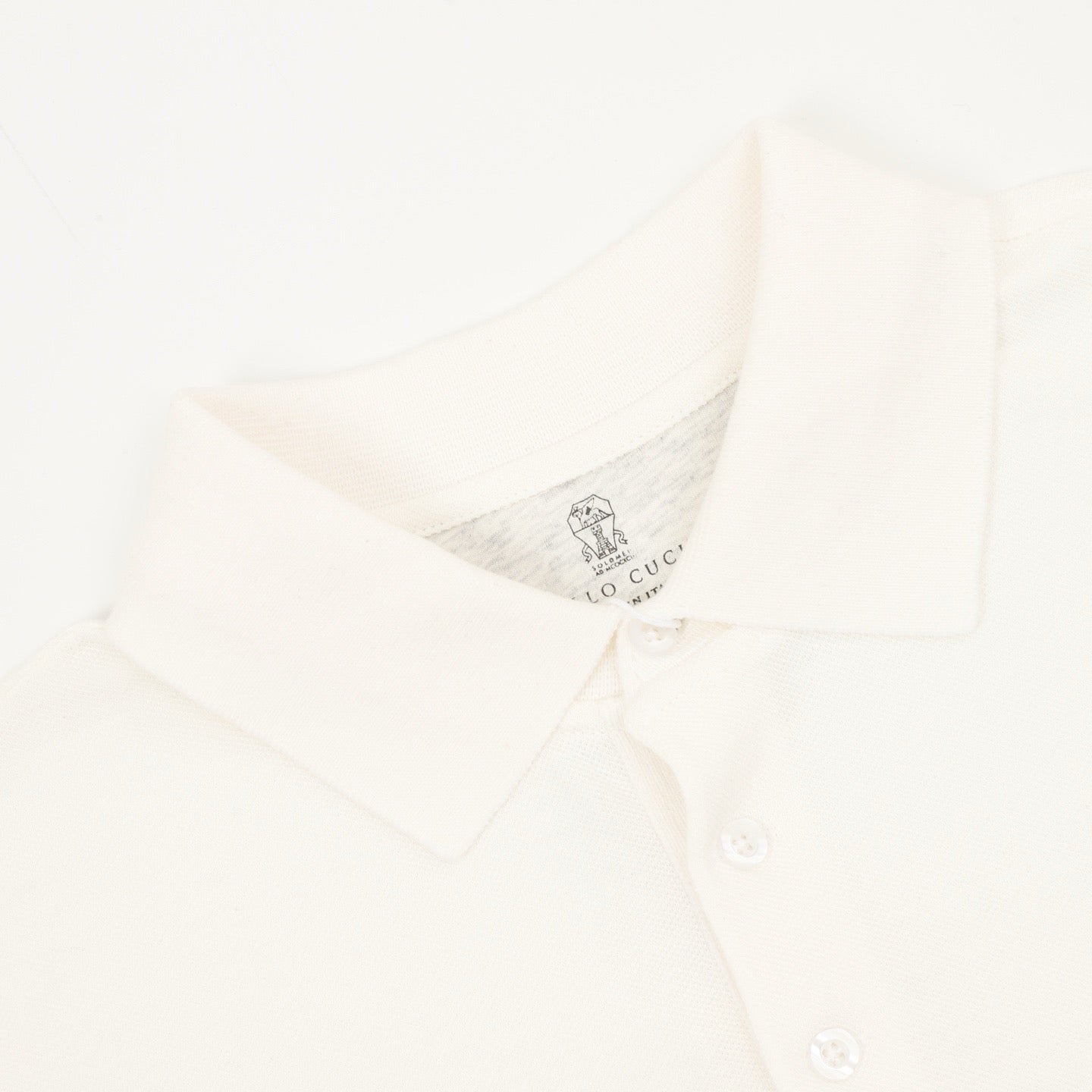 Brunello Cucinelli Small Logo Solid Color Polo Shirt