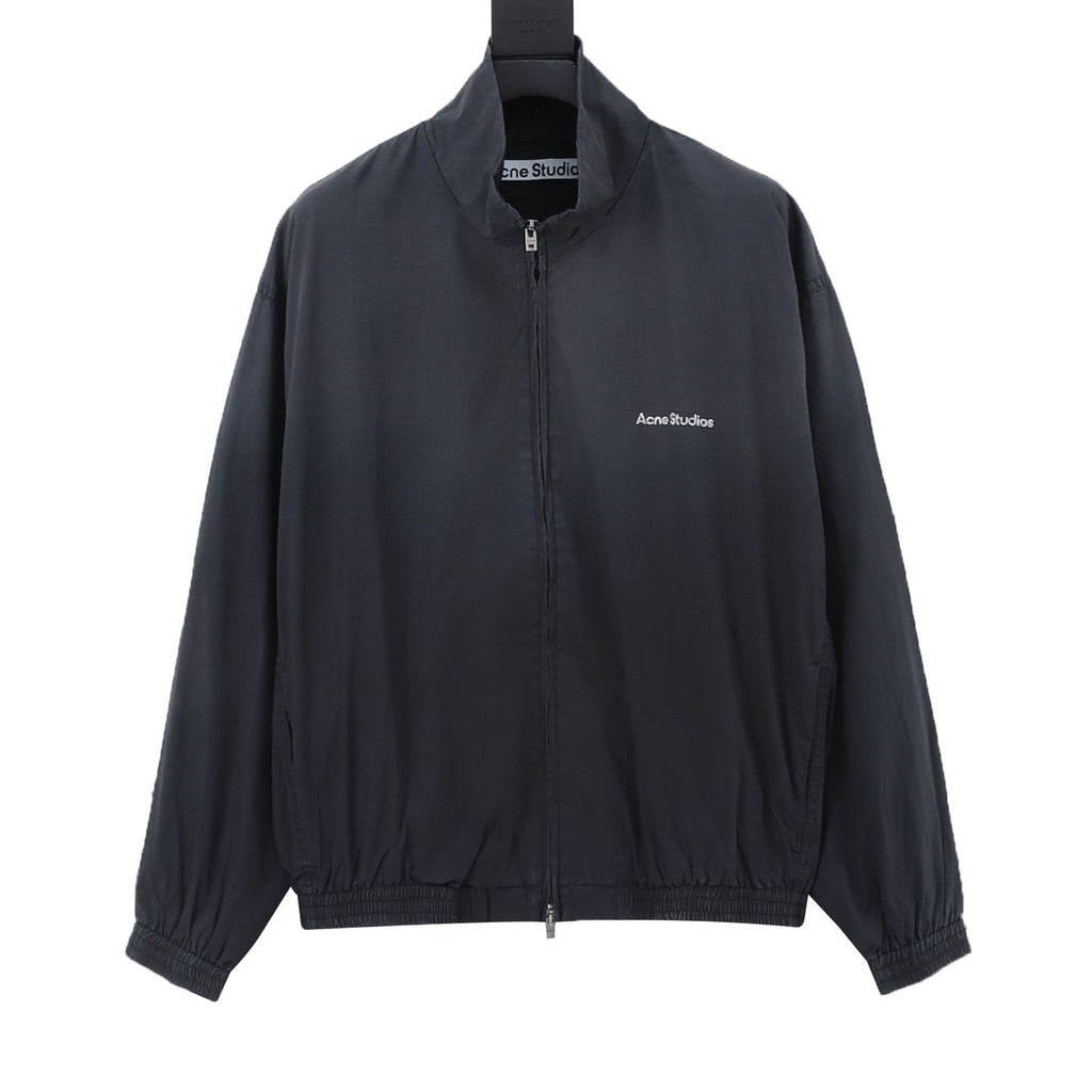 Acne Studios Women's Men's Black Stand-Collar Zip-Up Jacket