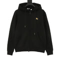 Burberry Women's & Men's Black Equestrian Logo Zip-Up Hoodie