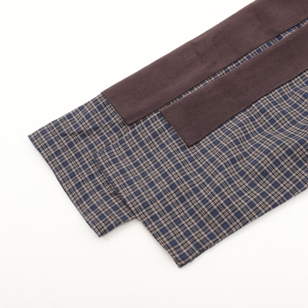 Acne Studios Patchwork Plaid Long-Sleeve Shirt