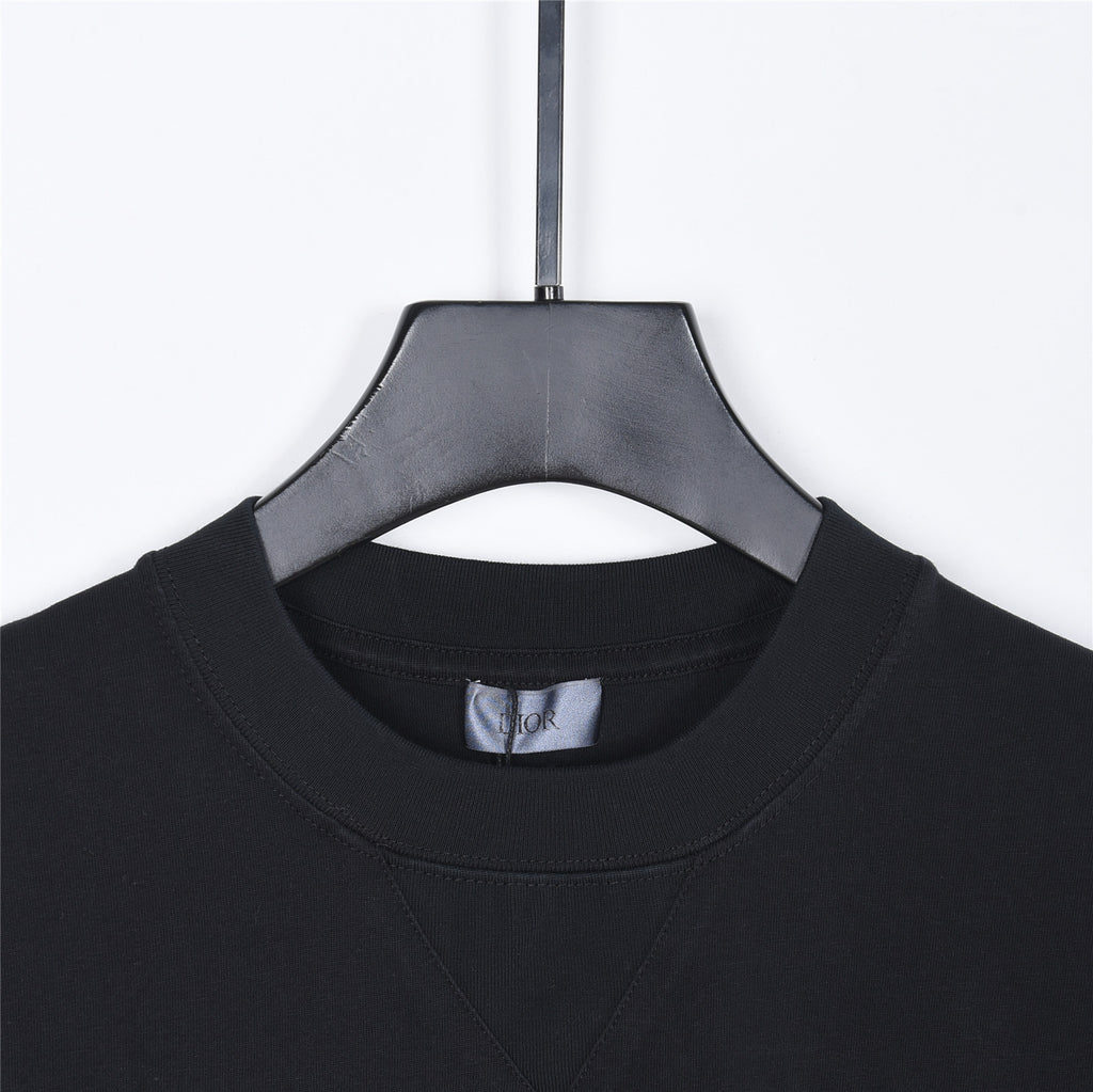 Off-White "For My Real Friends" Print Short-Sleeve T-Shirt in Black