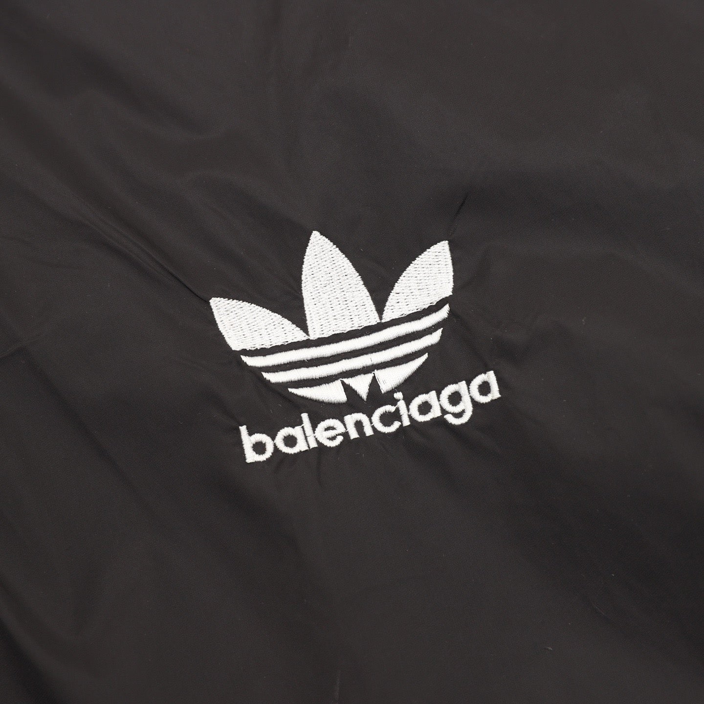 Balenciaga x Adidas Collab Three-Stripe Track Jacket | Black Oversized Zip-Up
