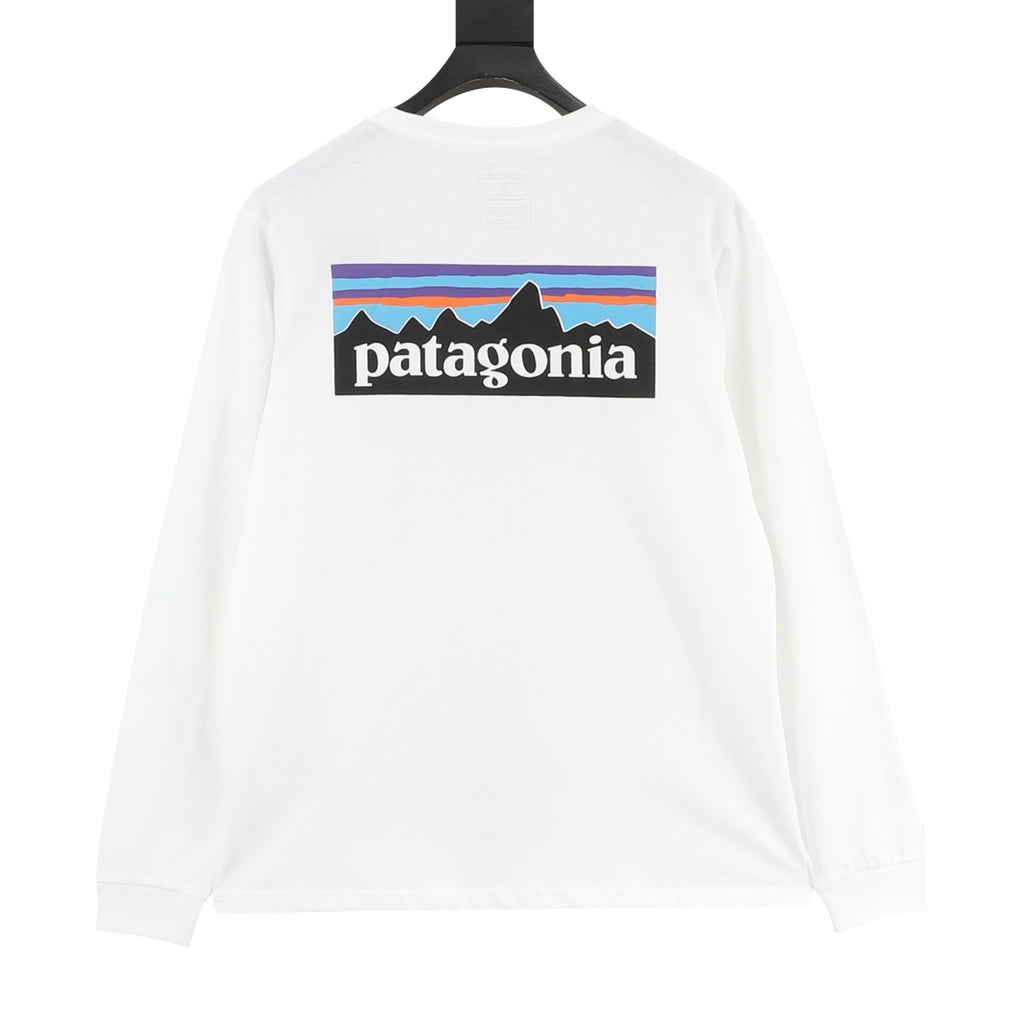 Patagonia P-6 Logo Long-Sleeve Responsibili-Tee — Black