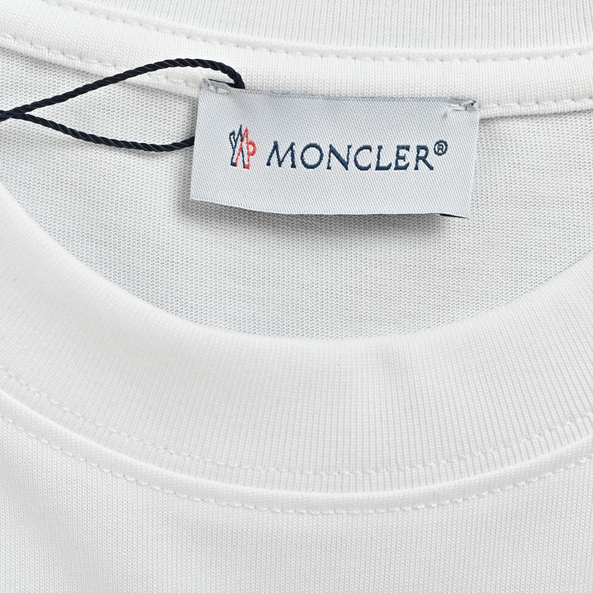 Moncler Embroidered Logo Short-Sleeve T-Shirt in White