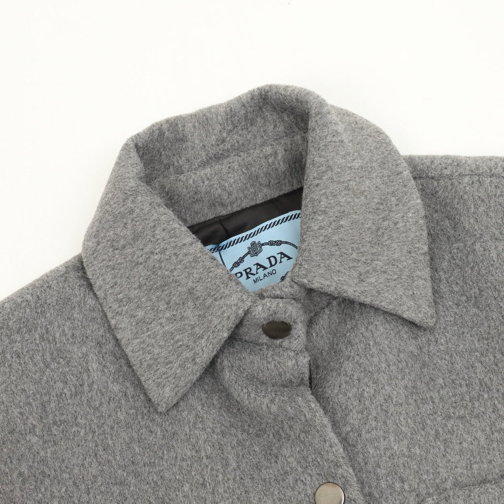 Prada Women's Men's Grey Wool Shirt Jacket