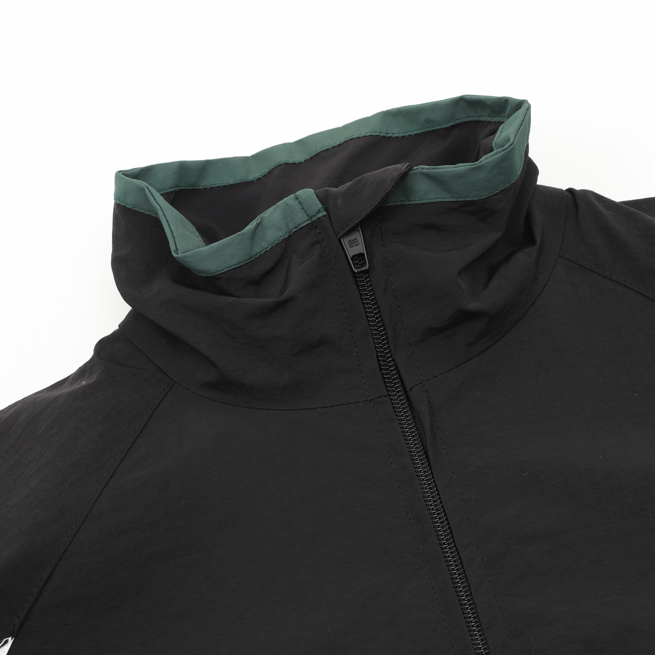 Balenciaga BLCG Sport Logo Track Jacket — Black, Geometric Panel | FW24