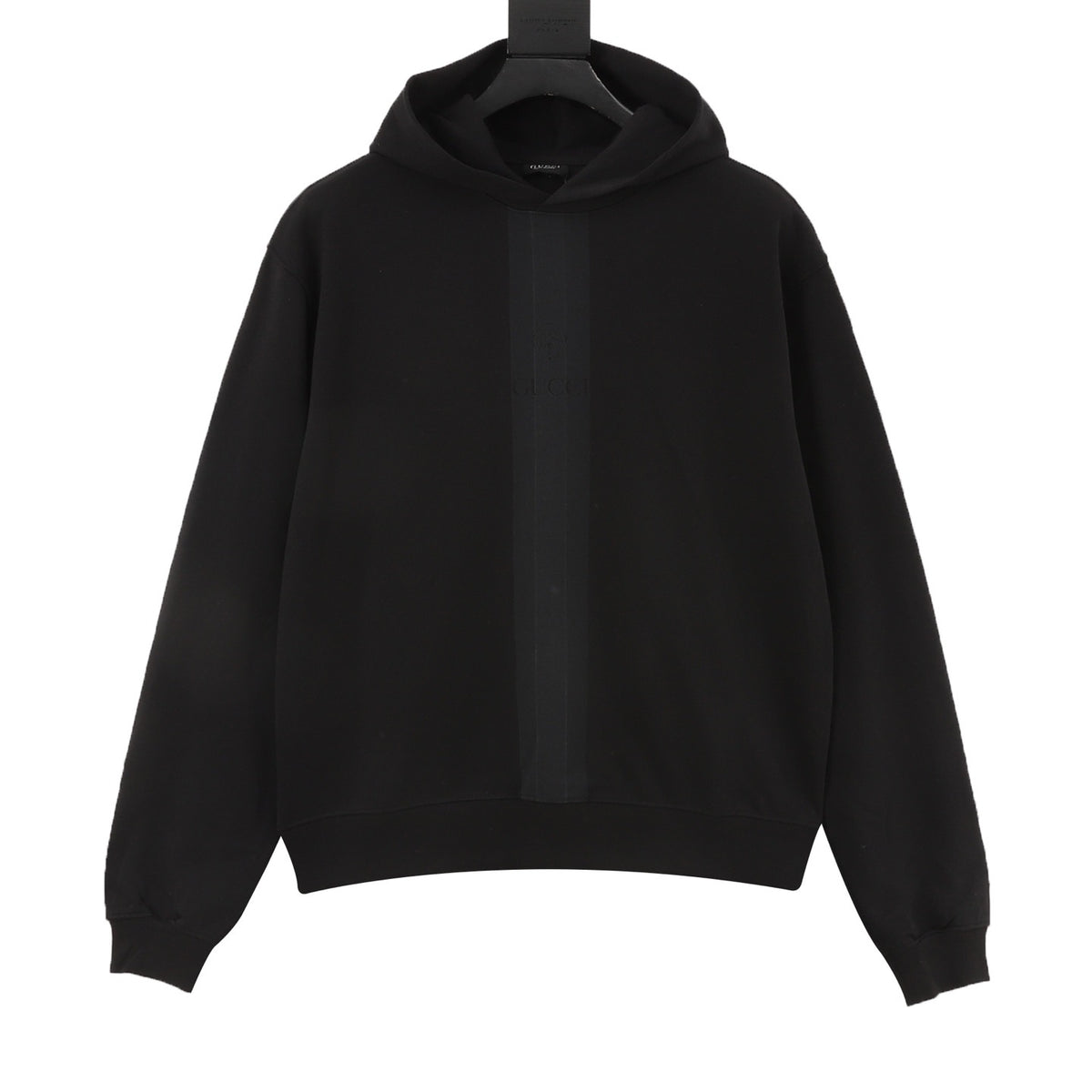 Gucci Women's & Men's Black Vertical Stripe Logo Hoodie