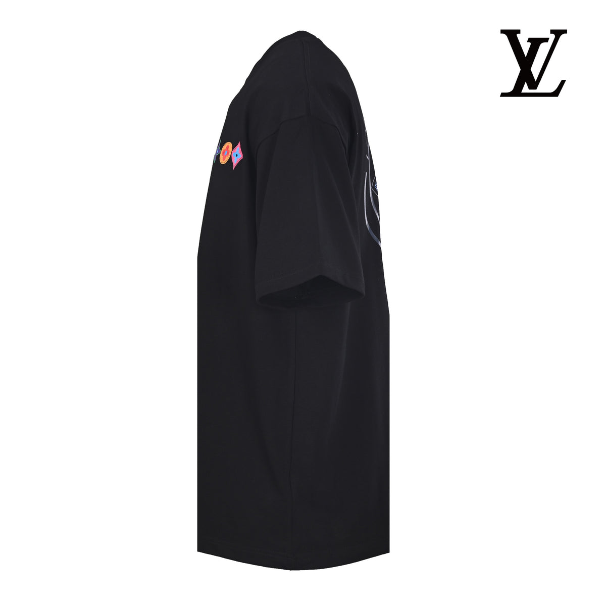 Louis Vuitton Men's Black Colorful Monogram Patch T-Shirt