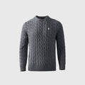 Polo Ralph Lauren Women's Men's Dark Grey Cable Knit Crewneck Sweater
