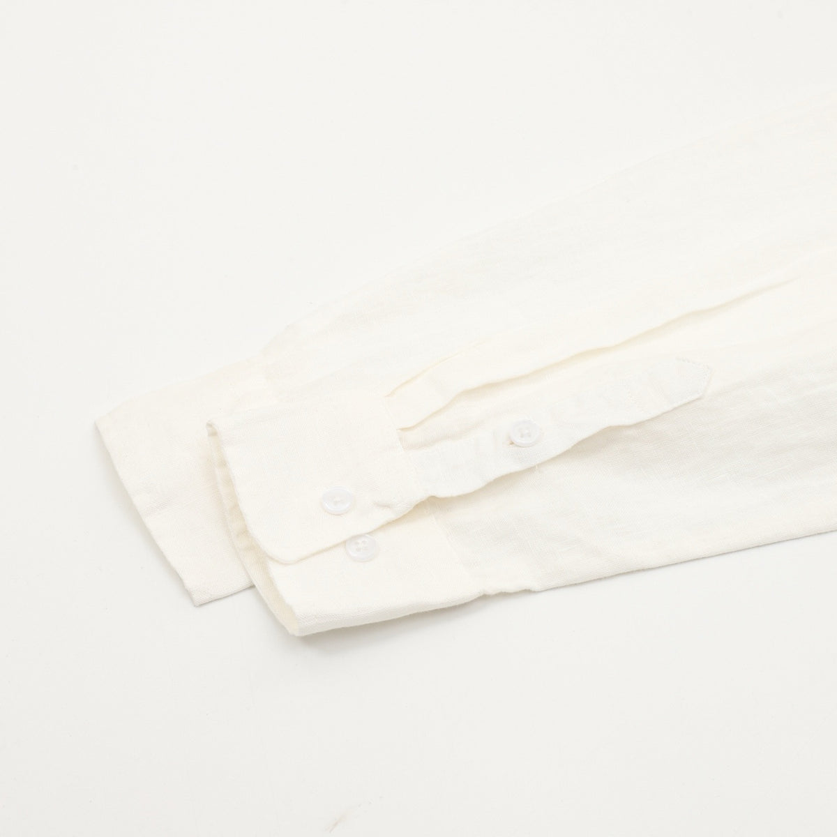 Loro Piana Women's Men's White Linen Long-Sleeve Shirt