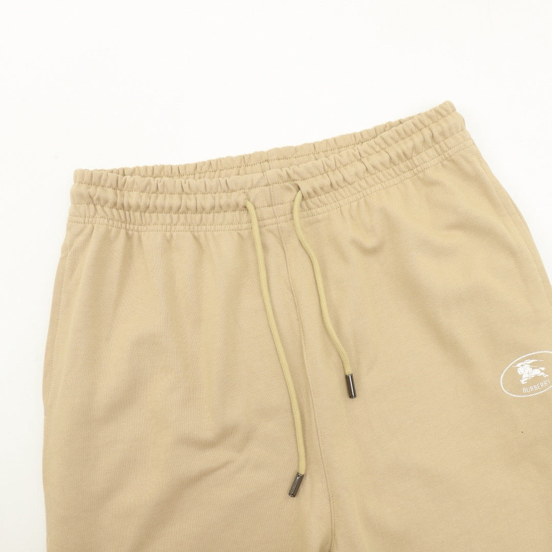 Burberry Women's & Men's Beige Embroidered Logo Drawstring Sweatpants
