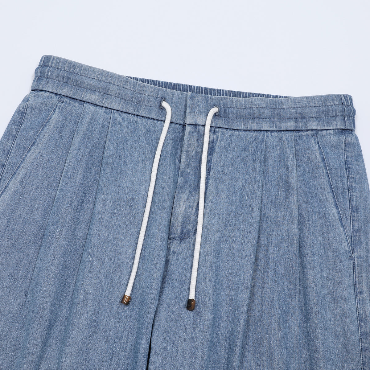 Loro Piana Light Blue Drawstring Denim Trousers | Women's & Men's Styling