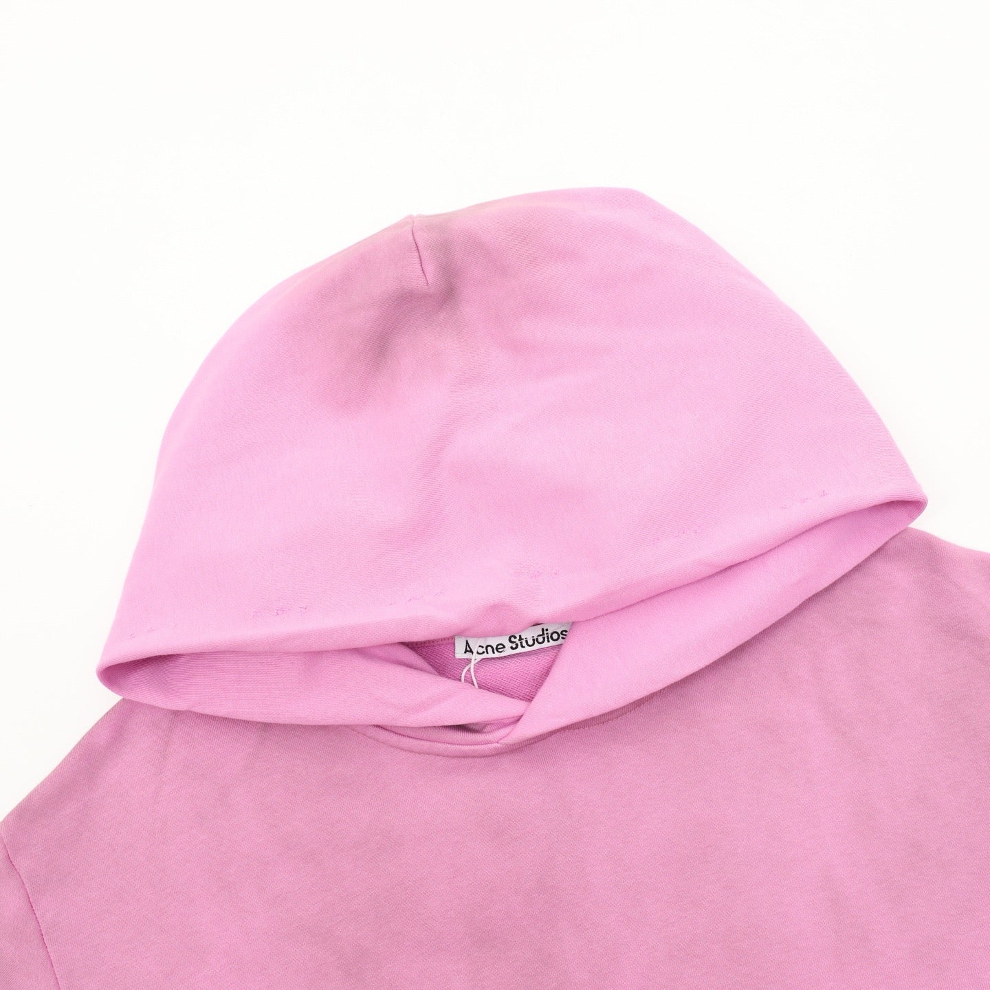 Acne Studios Six-Color Spray Paint Distressed Back Letter Hoodie | Light Grey Oversized Luxury Sweatshirt
