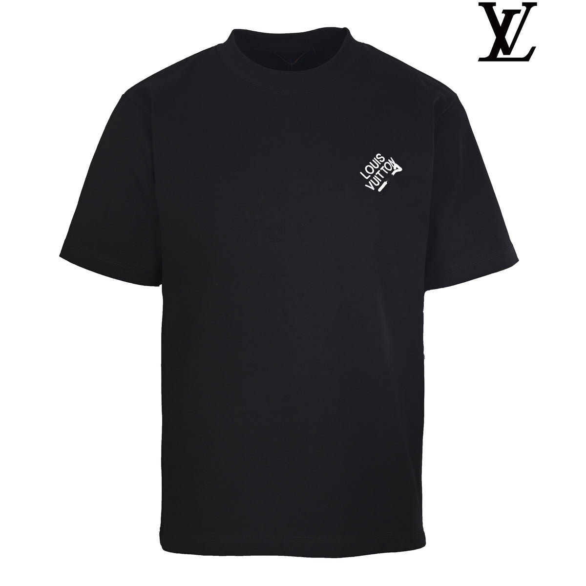 Louis Vuitton Light Blue Monogram Knit Polo Shirt