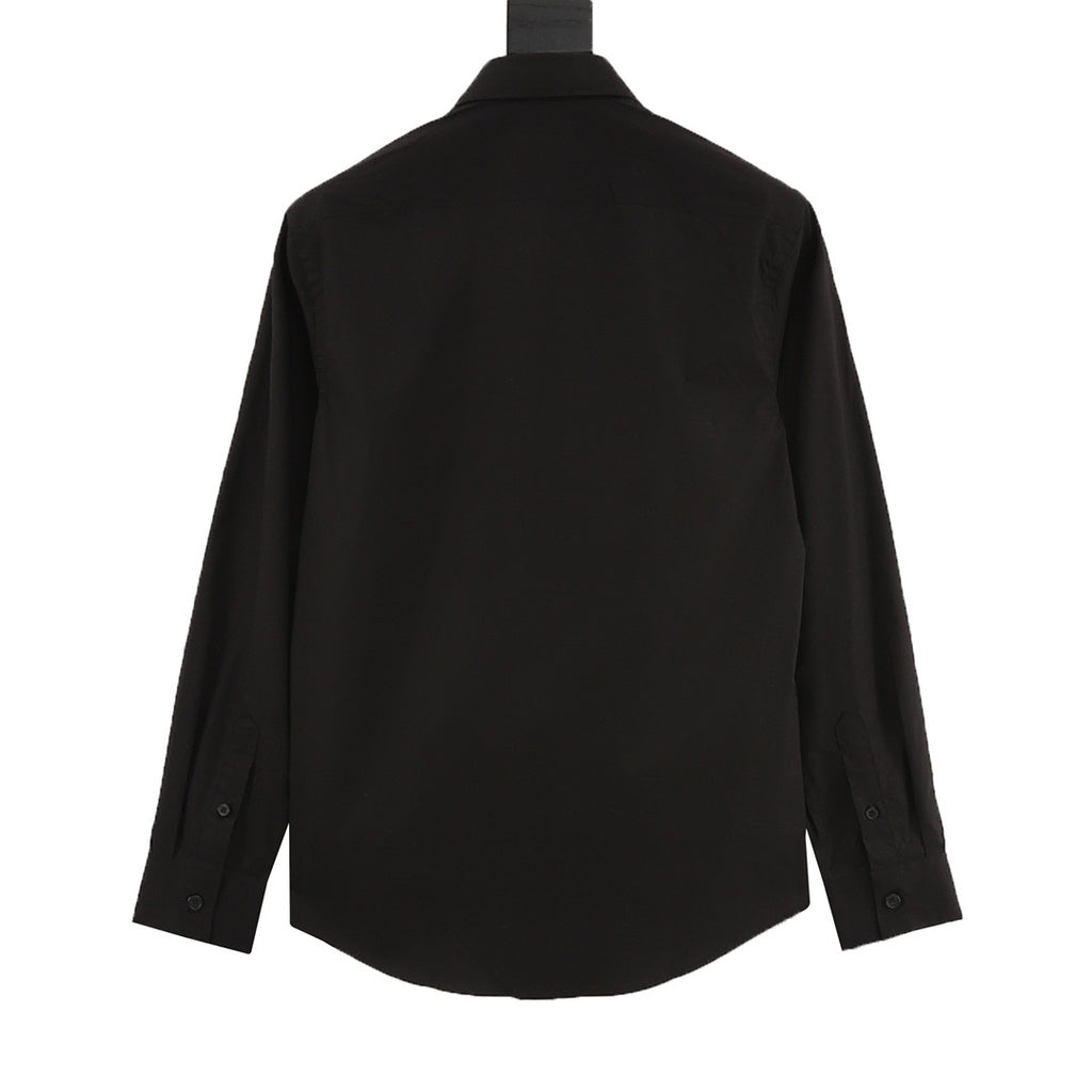 Burberry TB Monogram Embroidered Concealed Placket Long-Sleeve Shirt