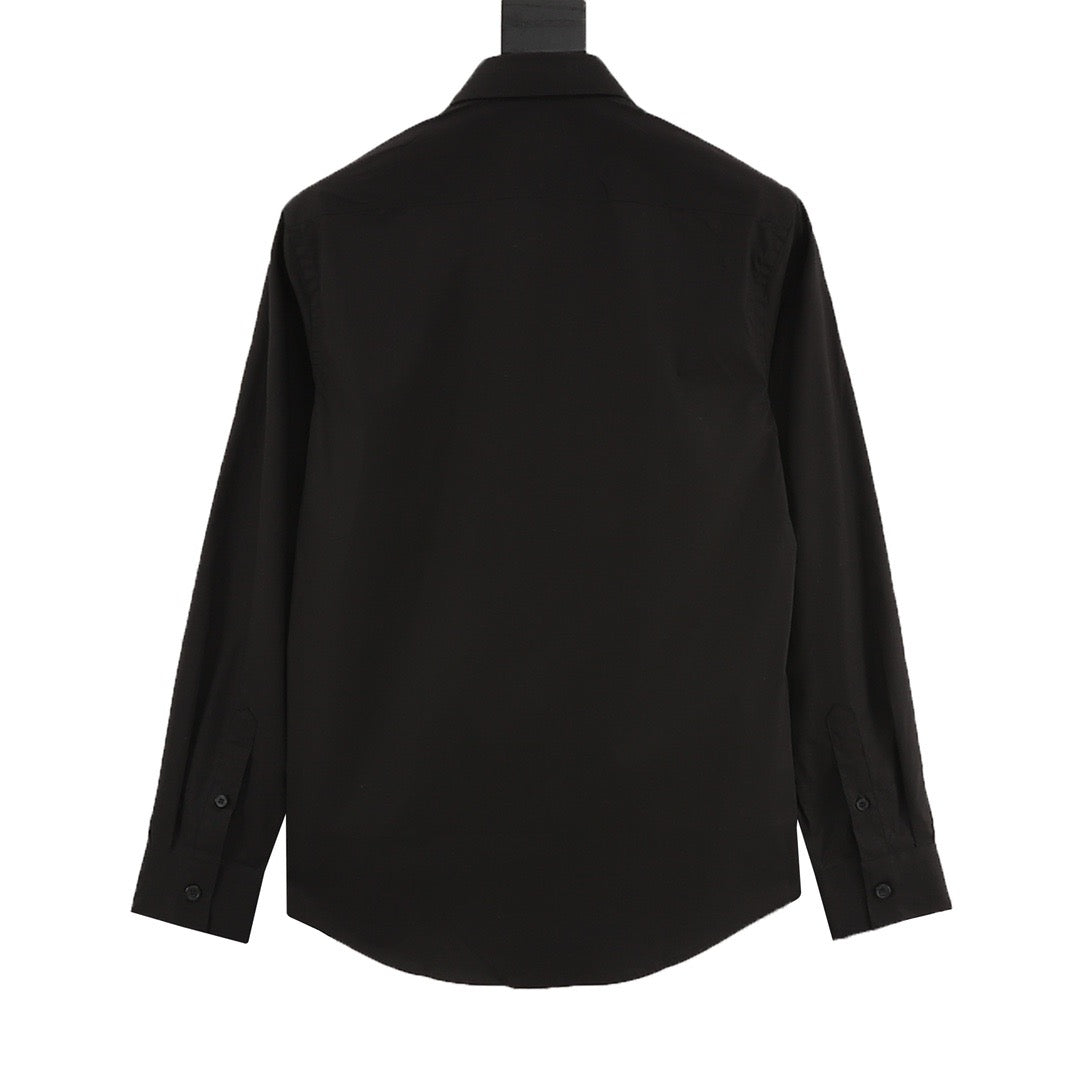 Burberry TB Monogram Embroidered Concealed Placket Long-Sleeve Shirt