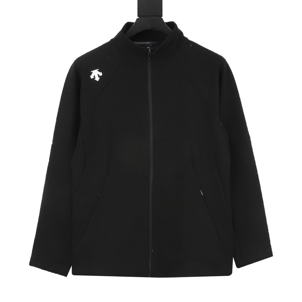 Descente Women's Men's Black Stand-Collar Full-Zip Jacket