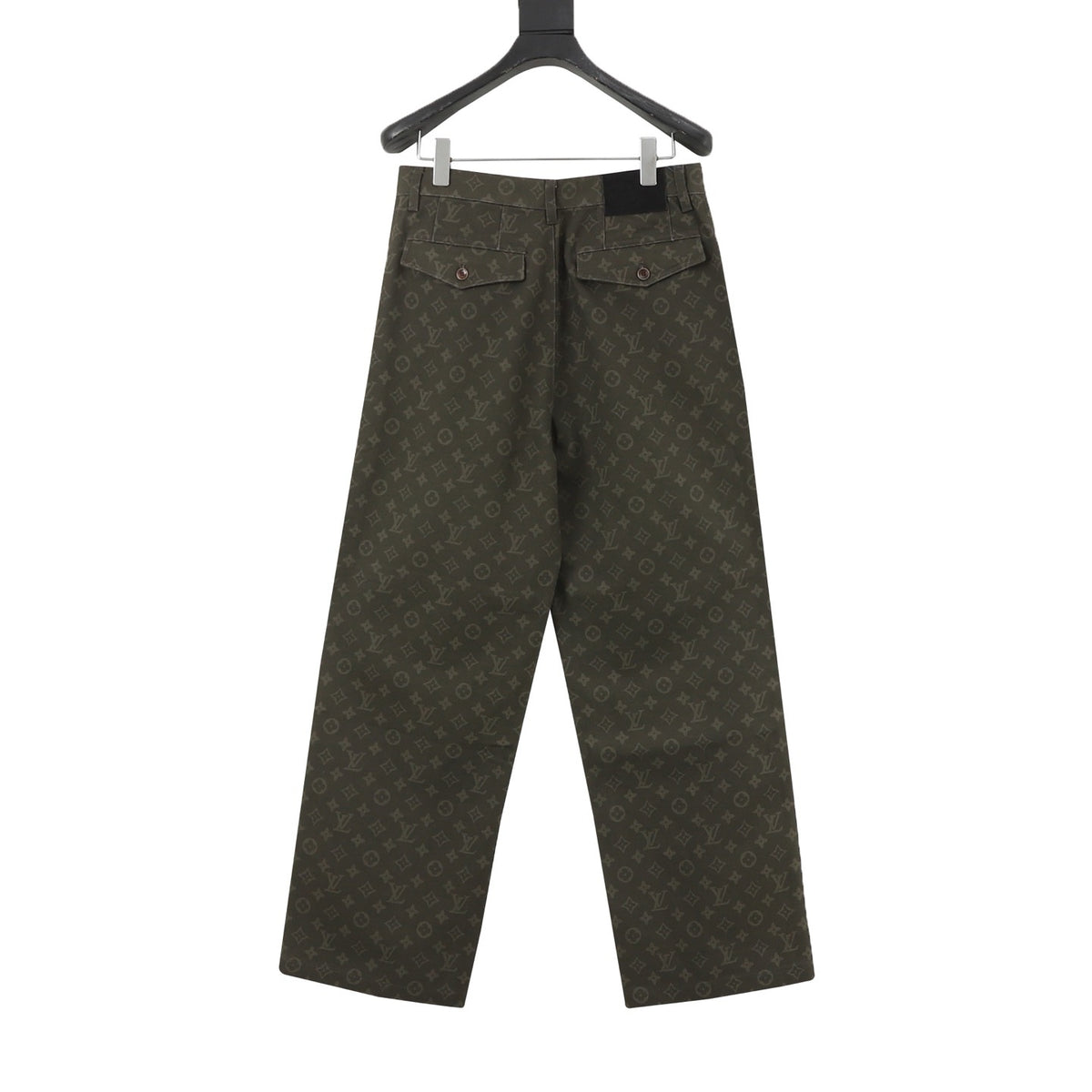 Louis Vuitton Women's & Men's Olive Monogram Wide-Leg Trousers