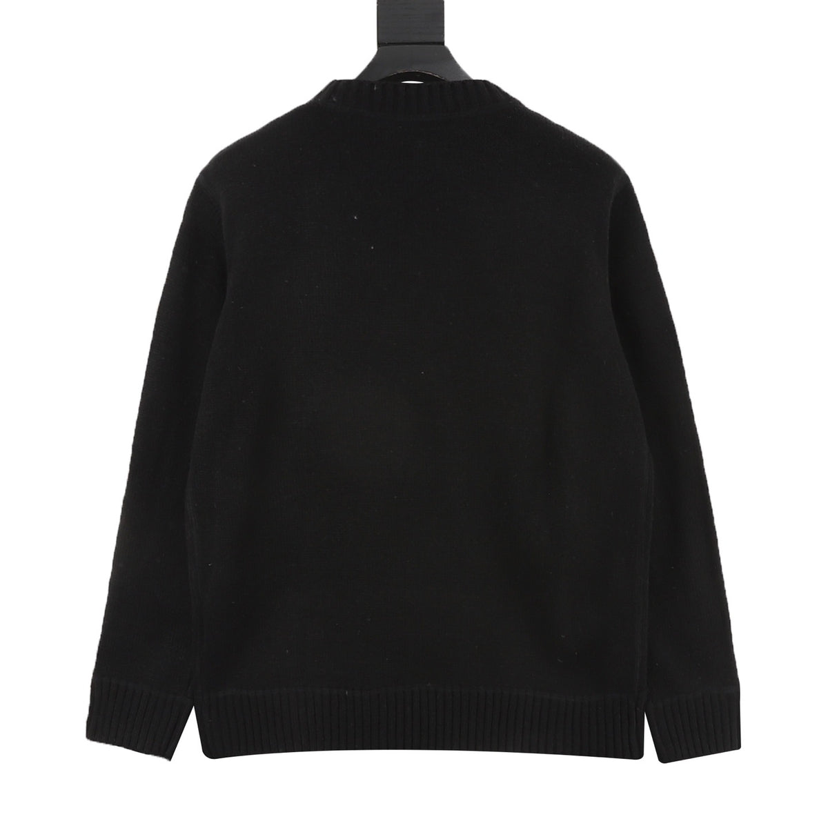 Prada Women's Men's Black Logo Graphic Crewneck Sweater