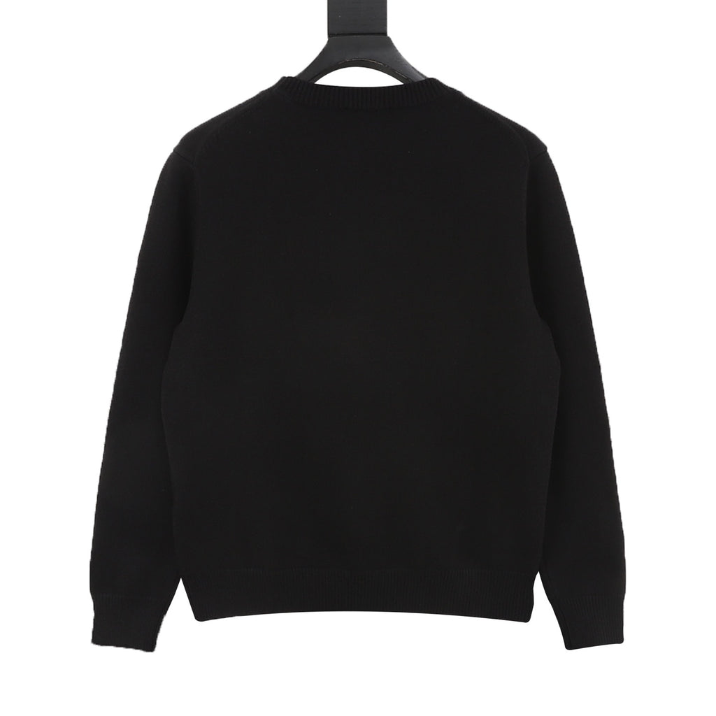 Celine Women's Men's Black Triomphe Logo Crewneck Sweater