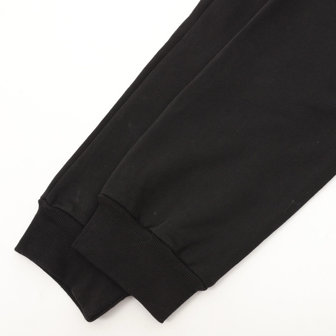 Moncler Women's Men's Black Drawstring Cuffed Sweatpants Joggers