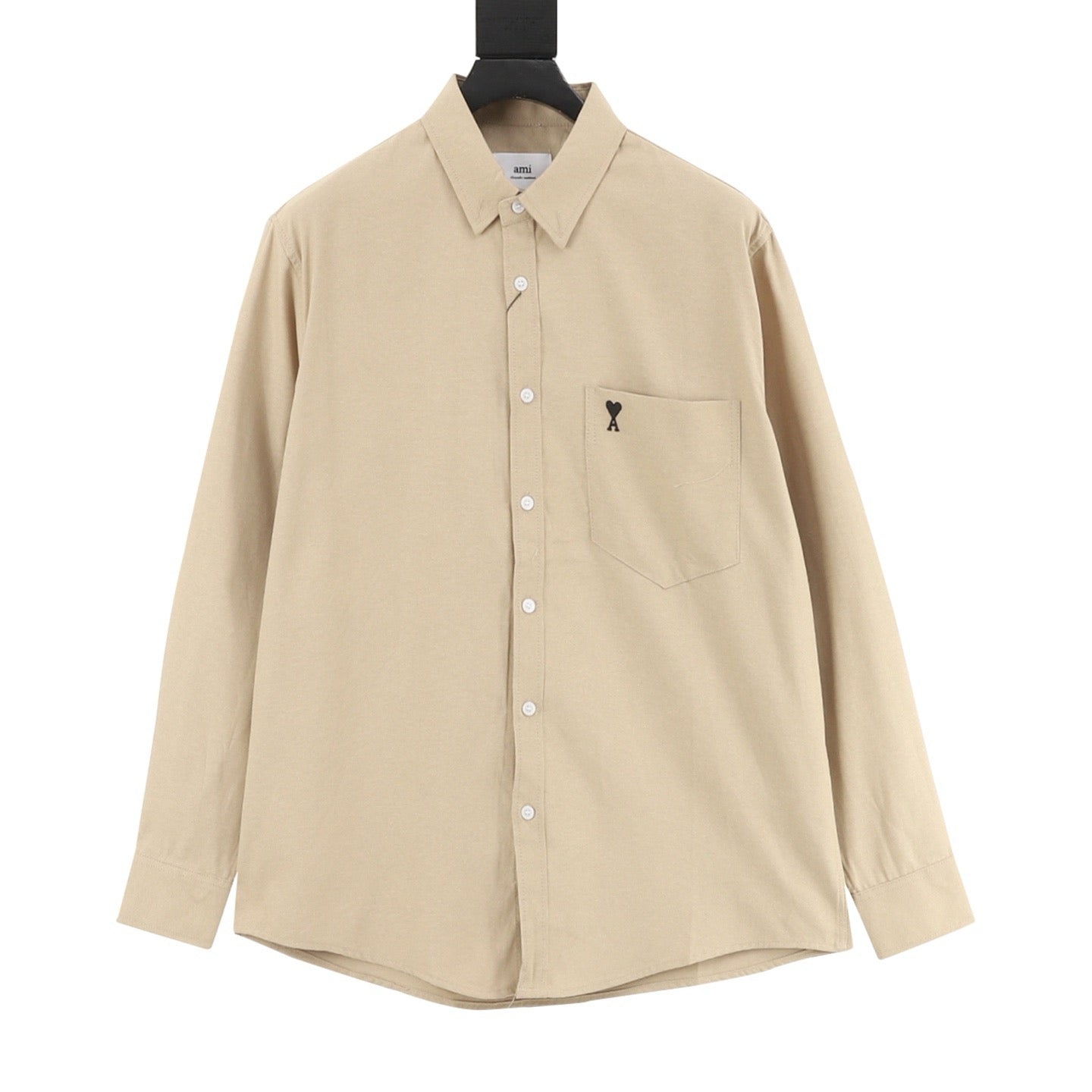 AMI Paris Ami de Cœur Chest Pocket Shirt — Navy Blue | 2026